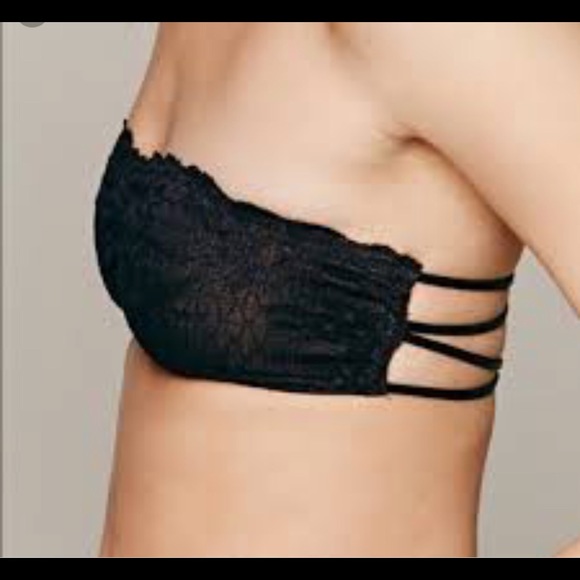 Free People Other - FREE PEOPLE ESSENTIAL LACE BANDEAU BRALETTE BLACK